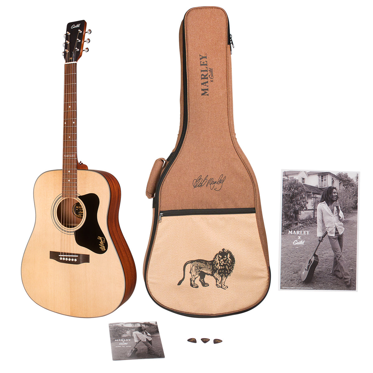 Guild A-20 Bob Marley Acoustic Guitar with Bag - Natural