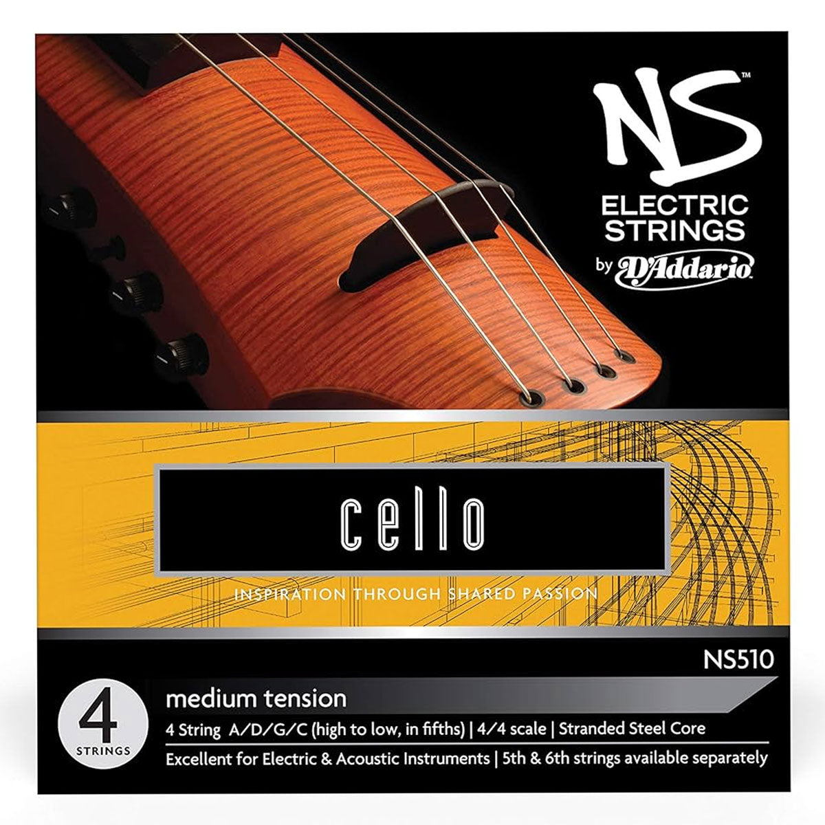 D'Addario NS510 NS Electric Cello Strings