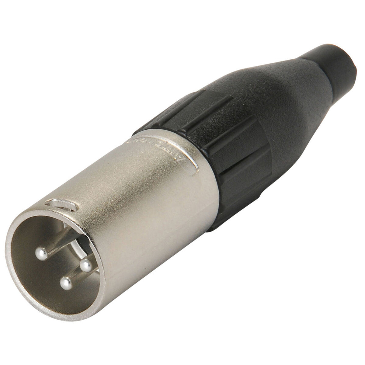 Amphenol AC3MM Male XLR 3 Inline, Machined contacts, Nickel finish