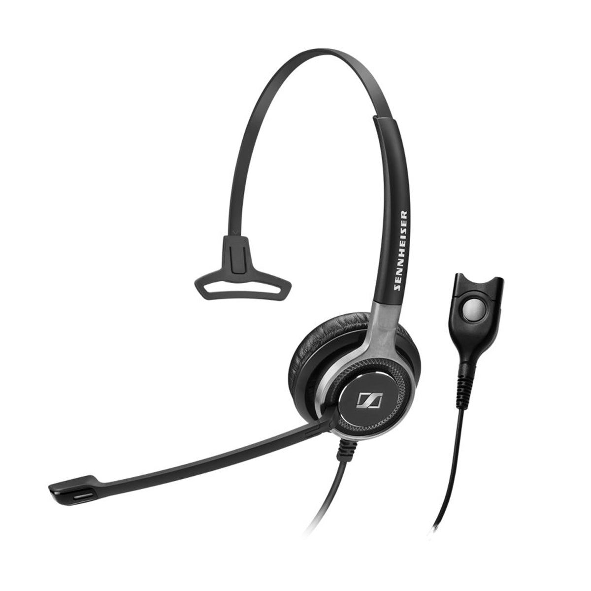 Sennheiser SC 630 Monaural Headset, Black-Silver, 1m Cable, Ultra Noise Cancelling Mic
