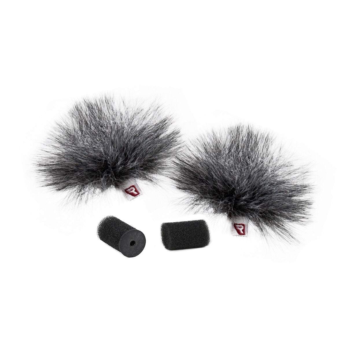 Rycote Grey Ristretto Lavalier Windjammer Pair Synthetic Fur Windshields