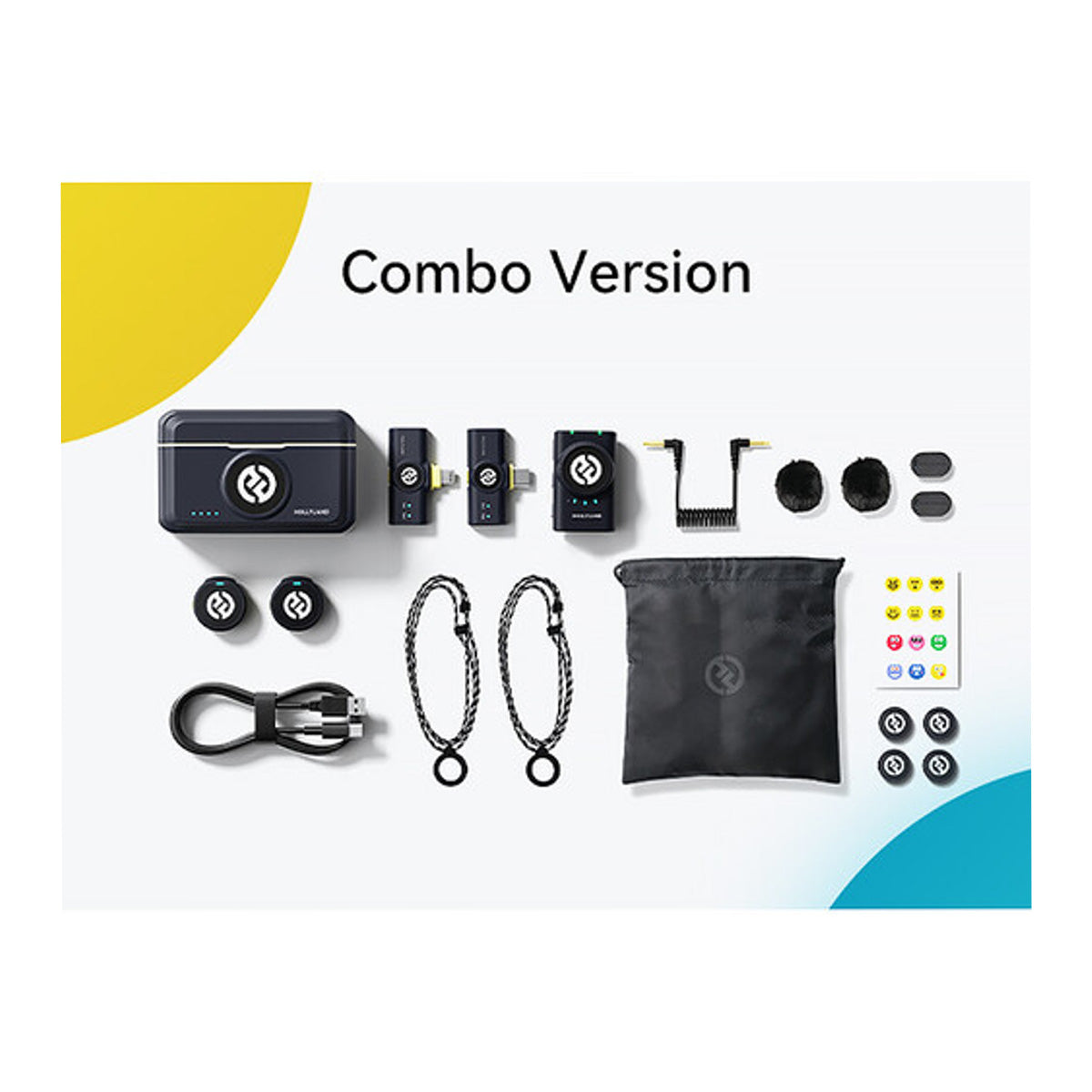 Hollyland LARK M2 DUO Wireless Lavalier Microphone with USB-C Plug - Shine Charcoal Lapel Systems