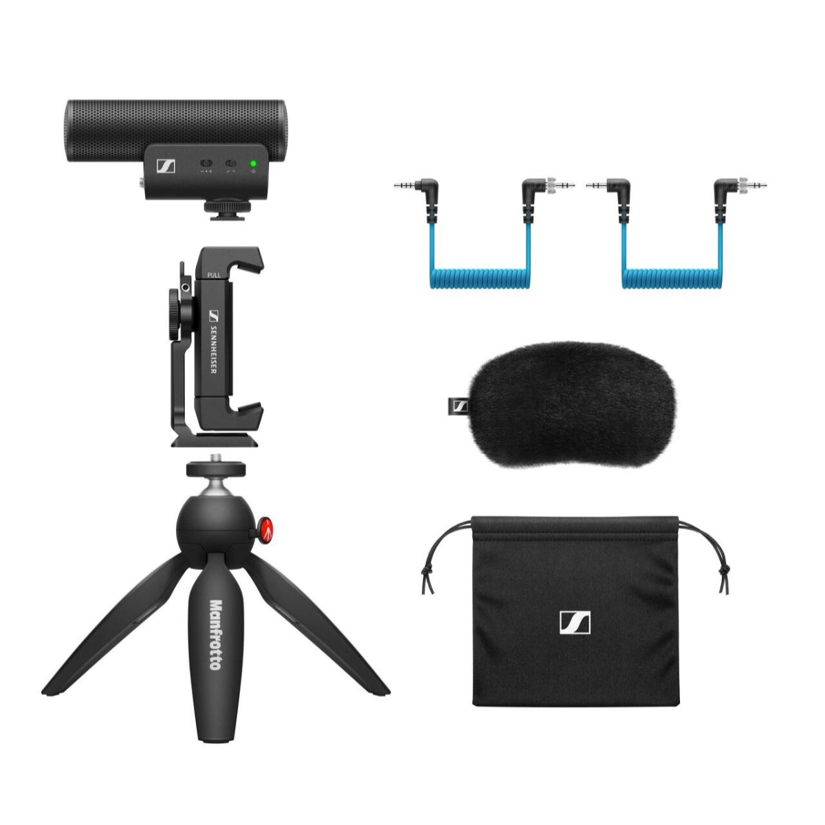 Sennheiser MKE 400 Mobile Kit Incl. MKE 400 Mic Manfrotto PIXI Mini Tripod & Smartphone Clamp Broadcast & Film Systems