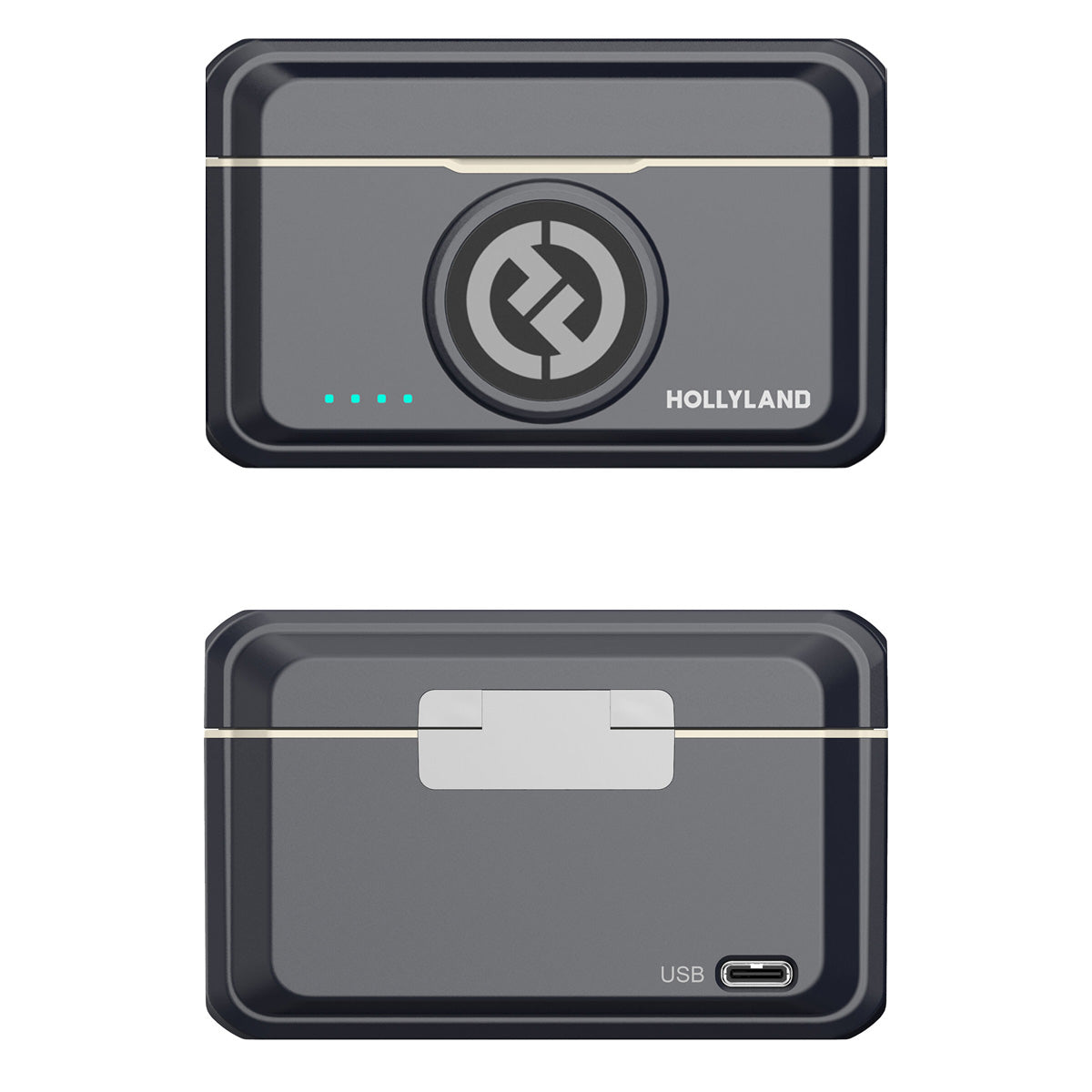 Hollyland LARK M2 DUO Camera Wireless Lavalier Microphone - Shine Charcoal Broadcast & Film Systems