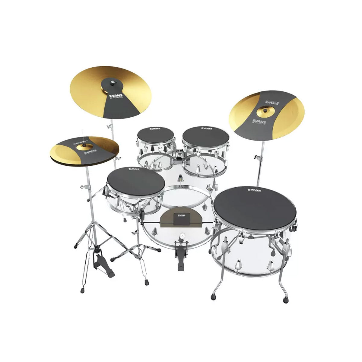 Evans SOSETFSN SoundOff Fusion Drum Mute Set