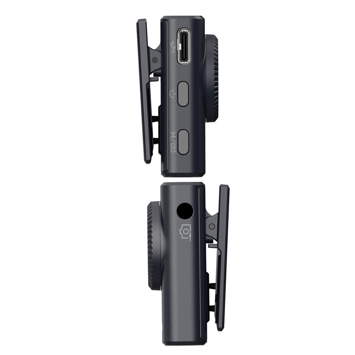 Hollyland LARK M2 DUO Camera Wireless Lavalier Microphone - Shine Charcoal Broadcast & Film Systems