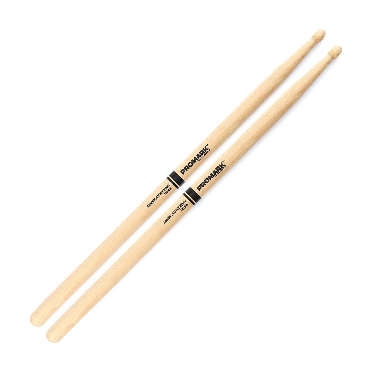 Promark TX2BW Classic 2B Hickory Oval Tip Drumsticks
