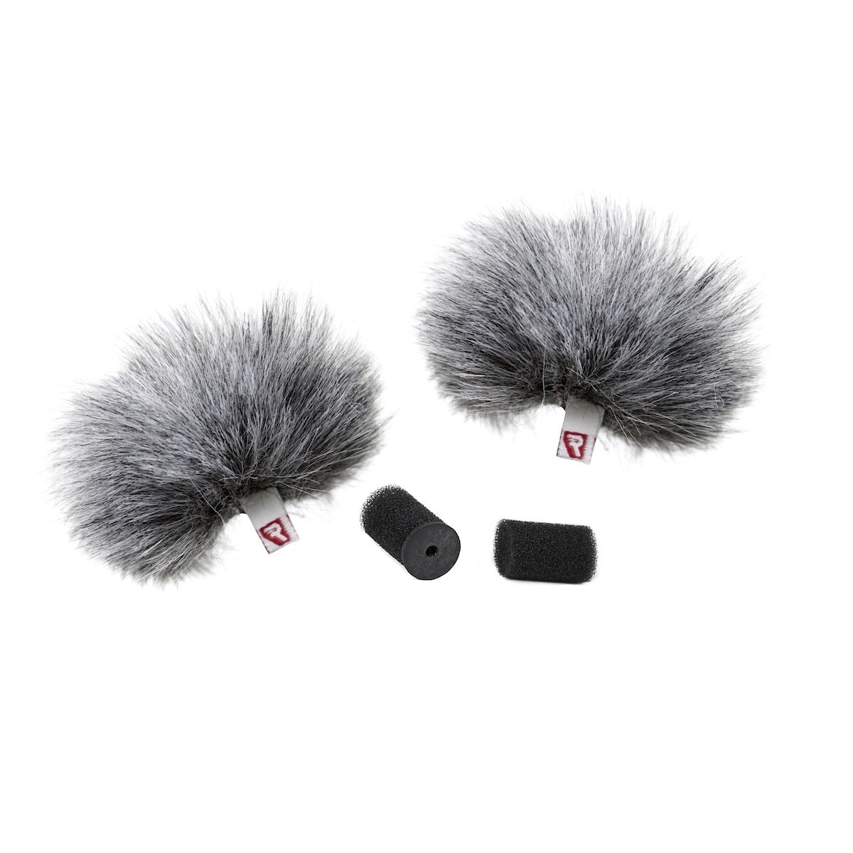 Rycote Grey Lavalier Windjammer, Pair, Synthetic Fur
