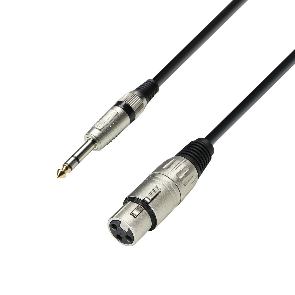 Adam Hall Cables K3 BFV 0100 - Microphone Cable XLR F to 6.3mm Jack stereo 1m Microphone Cables