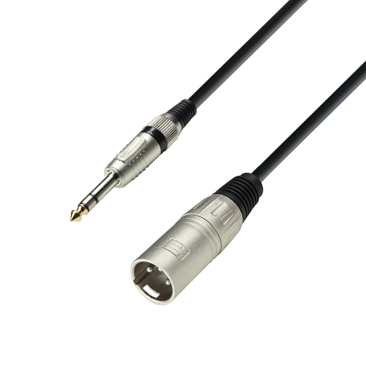 Adam Hall Cables K3 BMV 0100 - Microphone Cable XLR M to 6.3mm Jack stereo 1m