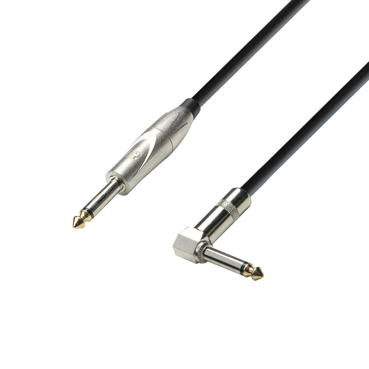 Adam Hall Cables K3IPR0600 - Instrument Cable 6.3 mm Jack mono to 6.3 mm angled Jack mono 6 m Instrument Cables