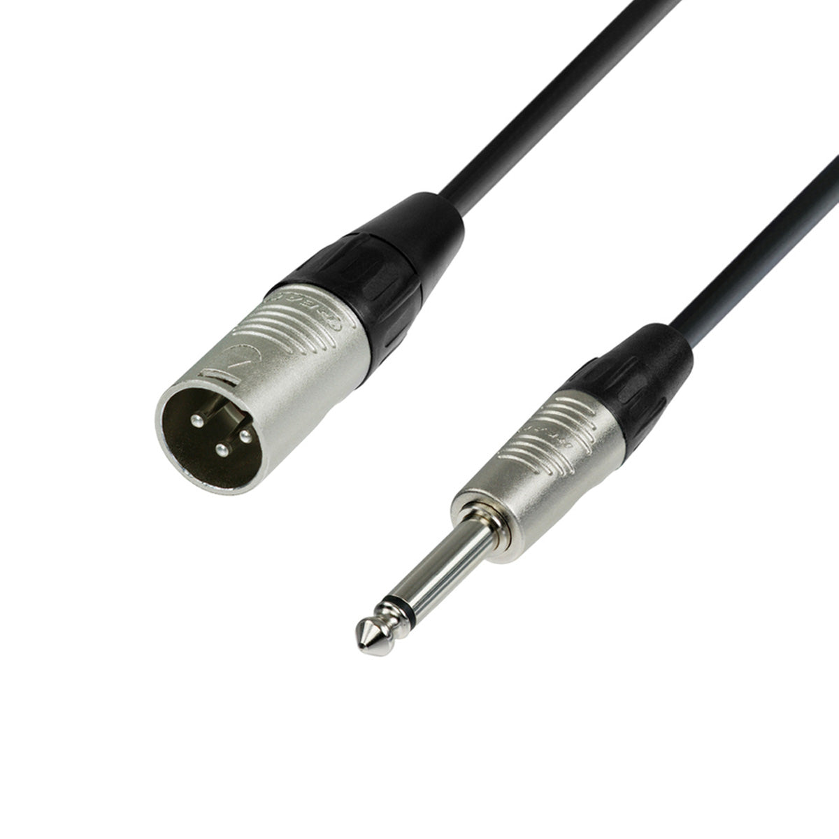 Adam Hall Cables K4MMP0500 Microphone Cable REAN XLR M to 6.3mm Jack mono 5m Unbalanced line cable