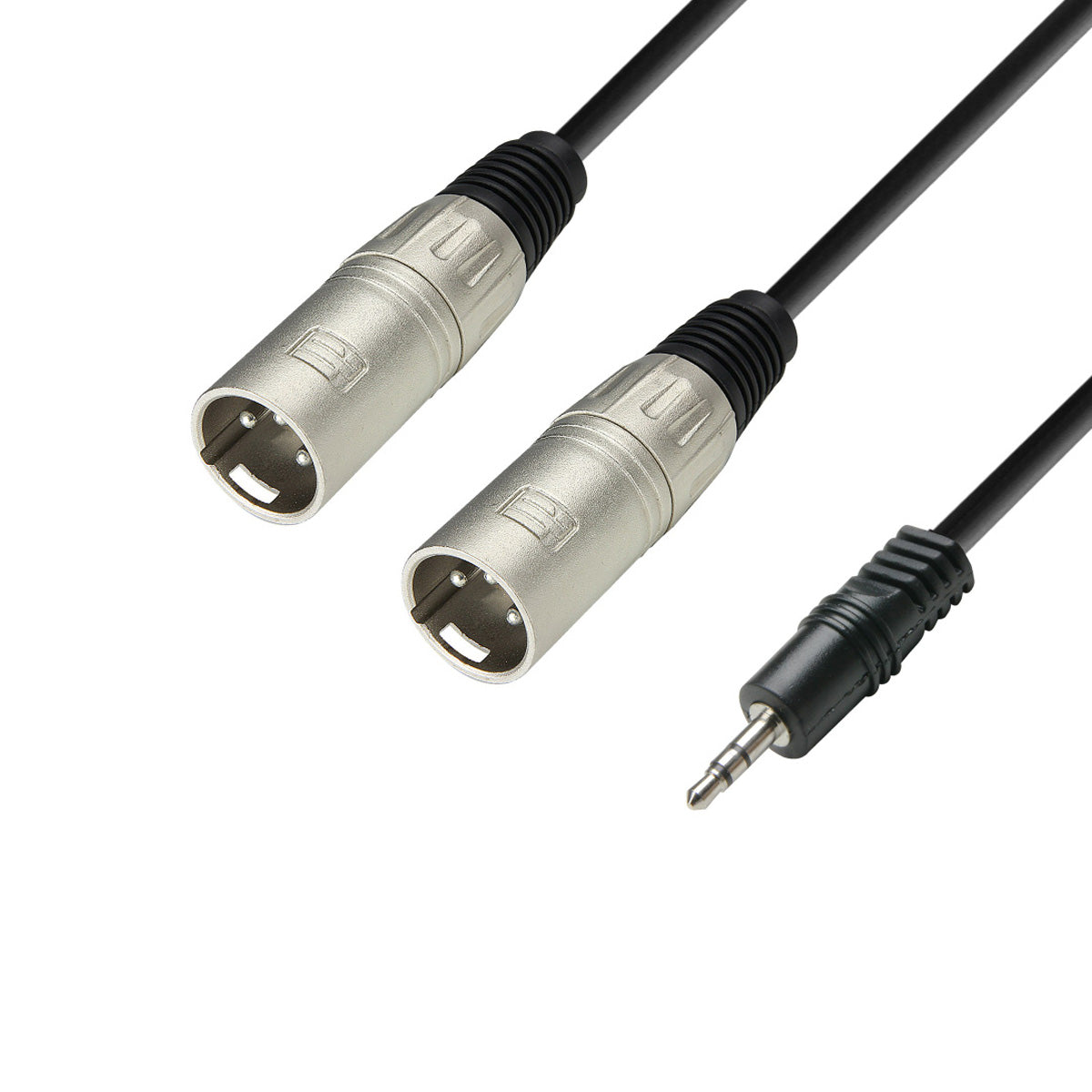 Adam Hall K3YWMM0100 3.5mm Male Jack to 2 Male XLR 1M Y-Cables