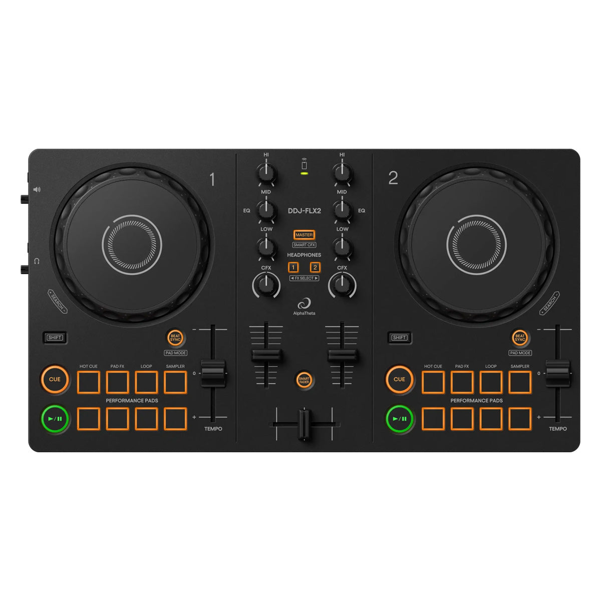 AlphaTheta DDJ-FLX2 DJ Controller for rekordbox, Serato DJ Lite, and djay