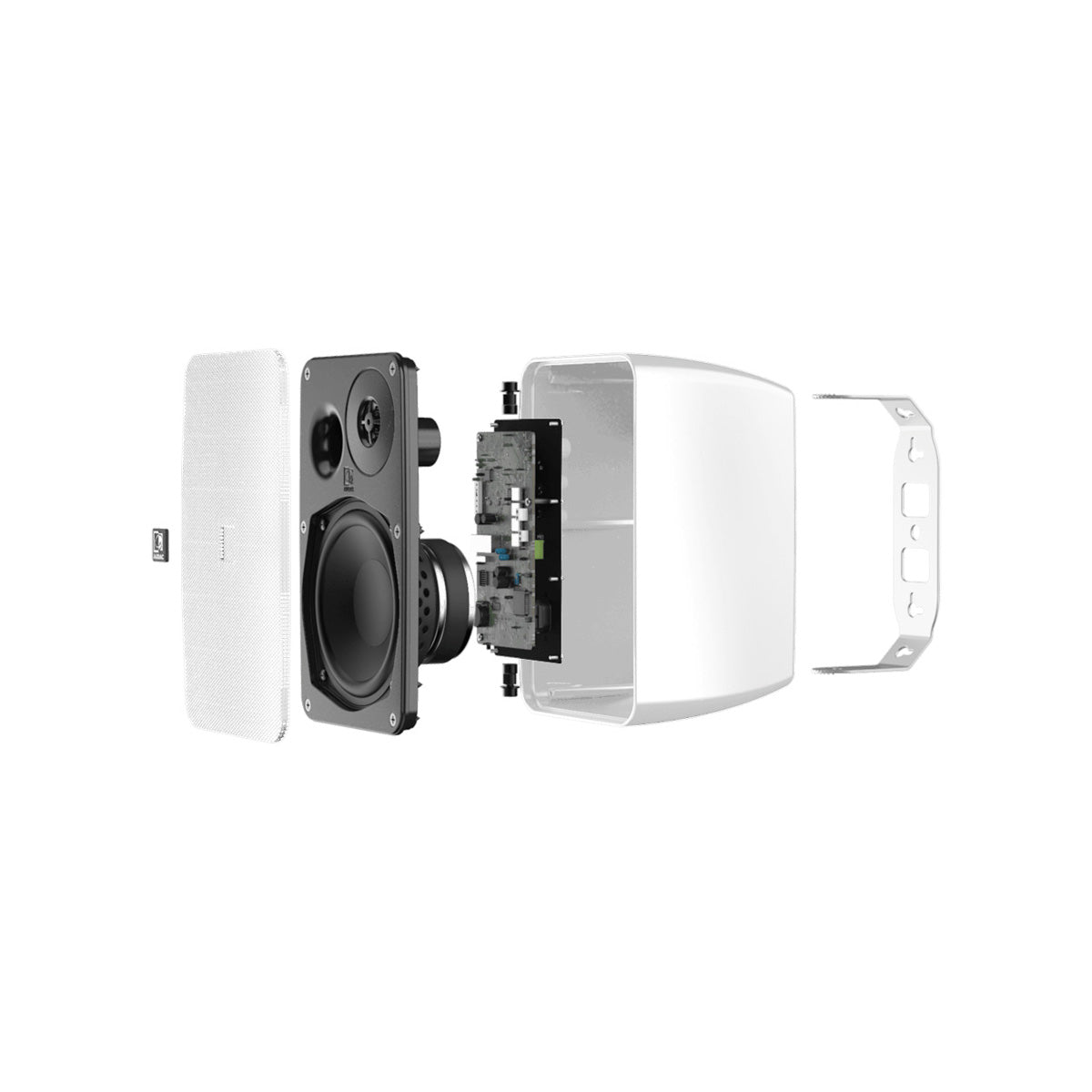 Audac 2-Way Stereo active speaker system - 2 x 40W White version