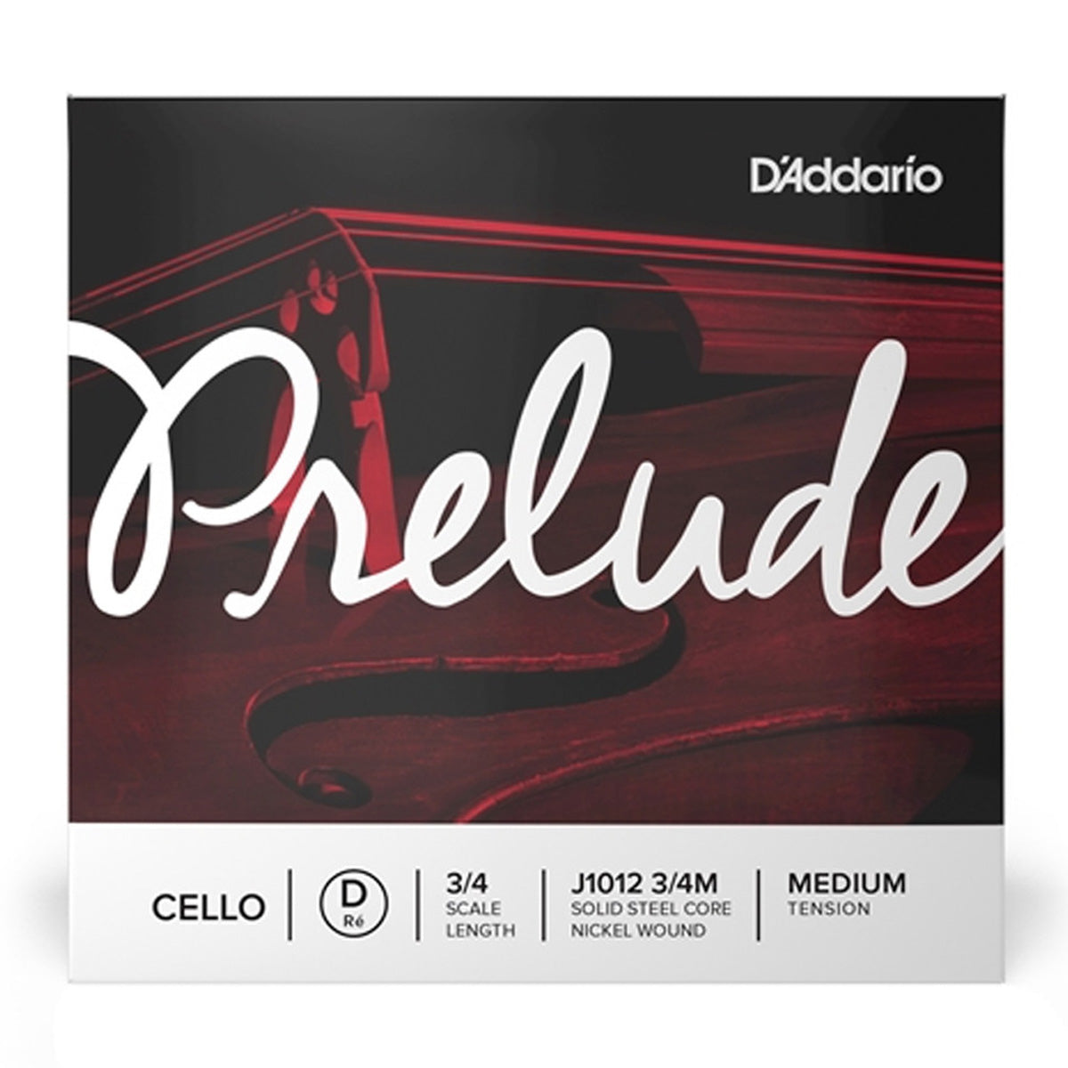 DAddario J10123/4M Prelude Cello String Single D 3/4 Med
