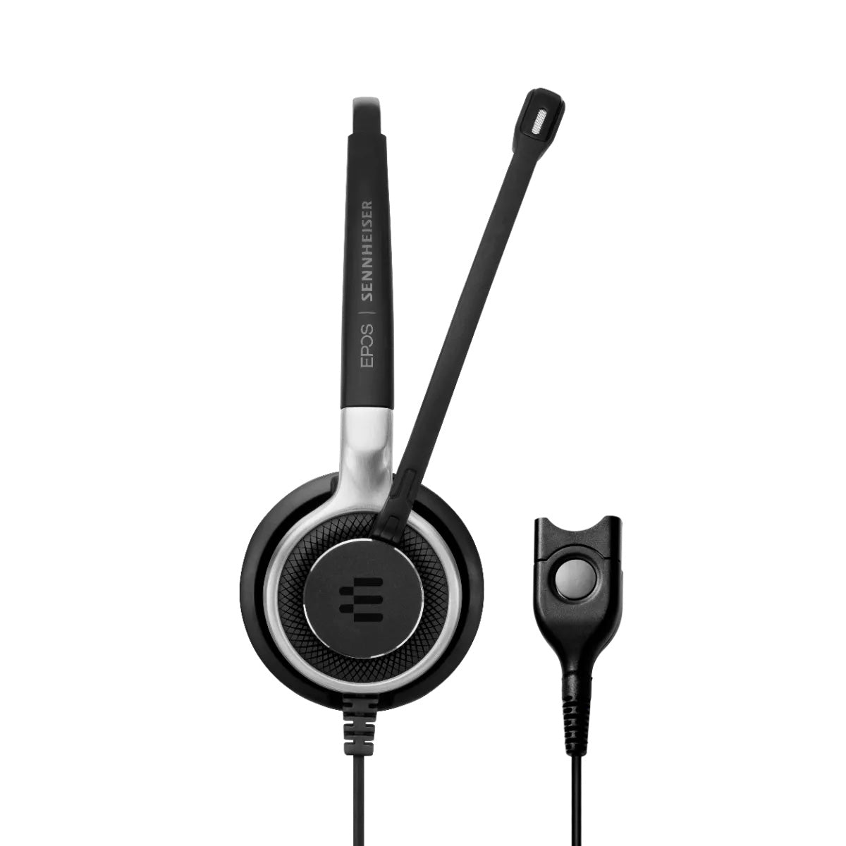 EPOS IMPACT SC 660 Binaural Wired Office Headset, Black-Silver, 1m Cable, Easy Disconnect