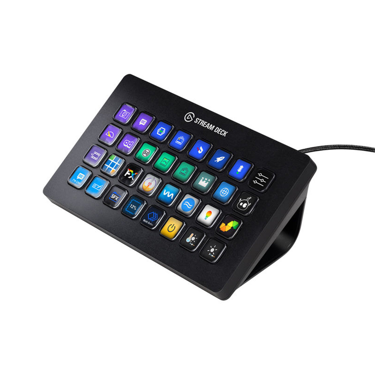 Elgato Stream Deck XL Live Production Streaming Controller interface, 32 Programmable LCD Keys, Black