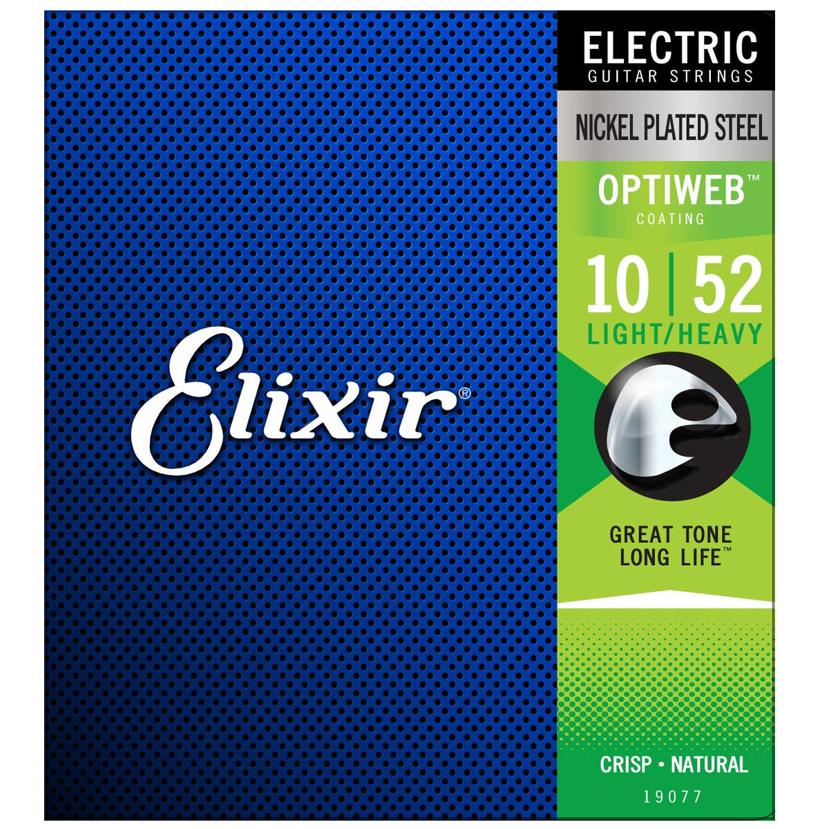 Elixir 19077 Optiweb Nickel Plated Steel Electric Guitar Strings Medium - 0.10-0.52