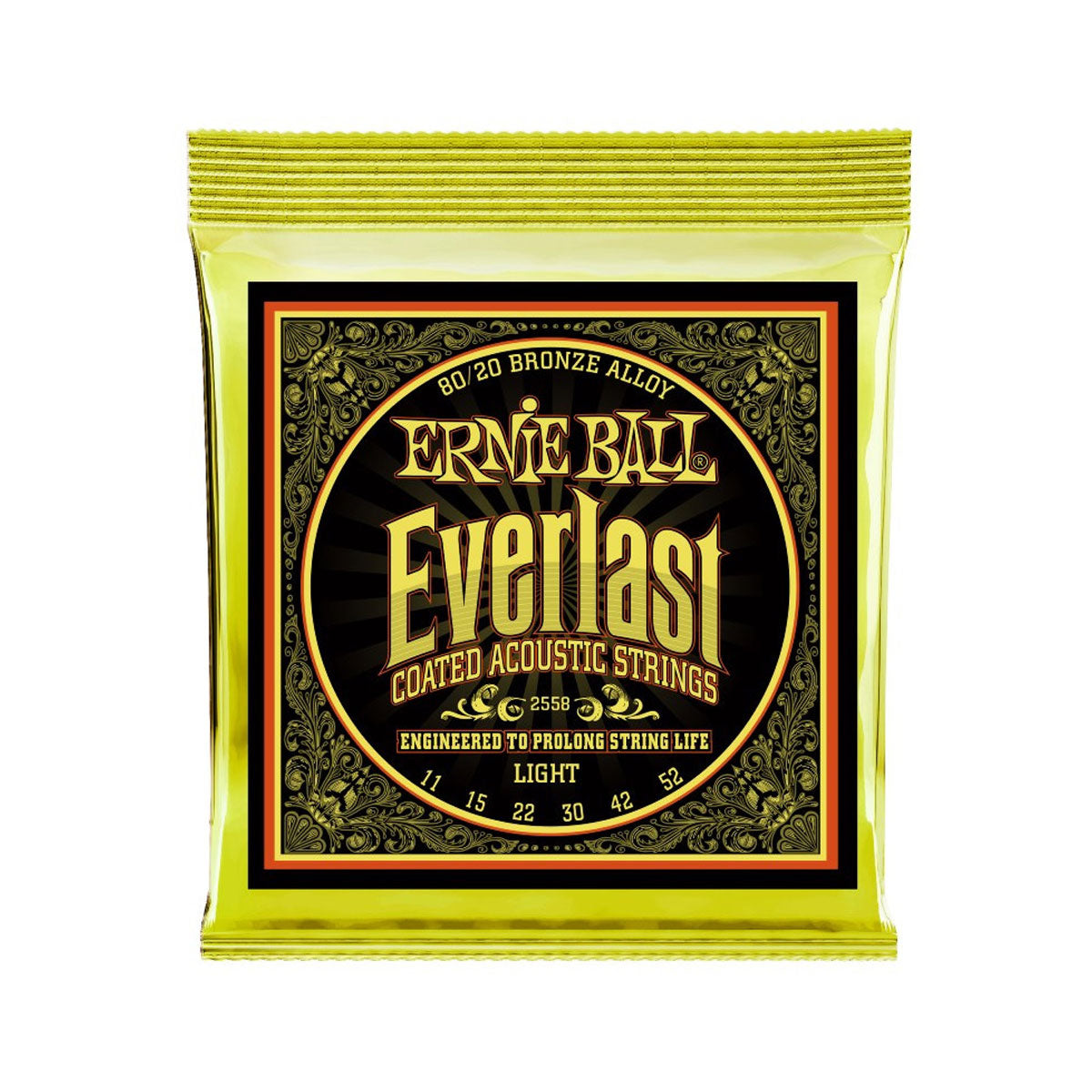 Ernie Ball 2558 Everlast 80/20 Acoustic Guitar Strings Light
