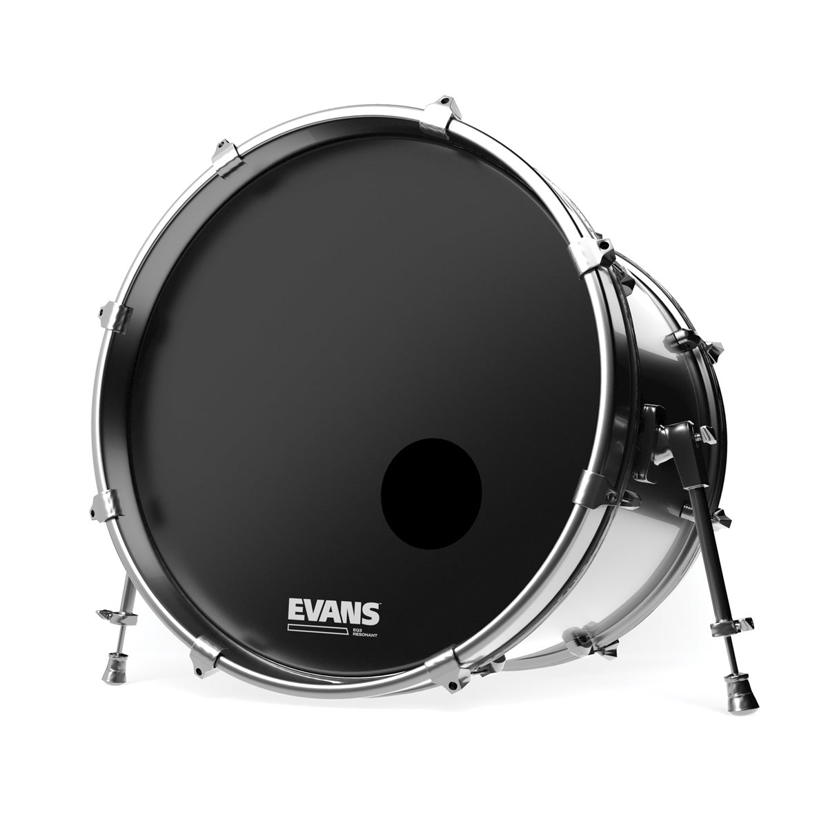 Evans BD18RB EQ3 18" Resonant Bass Drumhead, Black