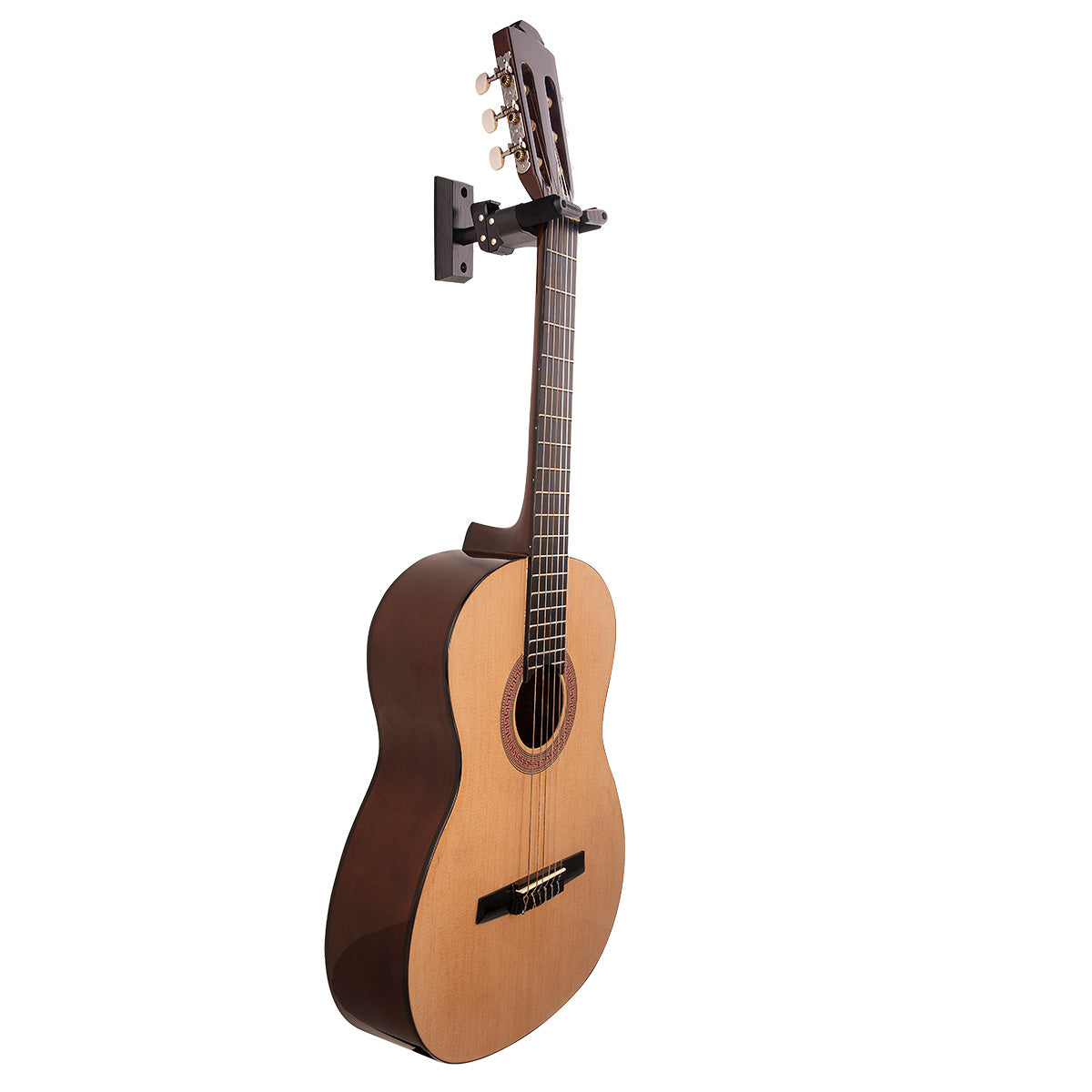 Hercules GSP38WBKPLUS Guitar Wall Hanger w/ Black Wood Base