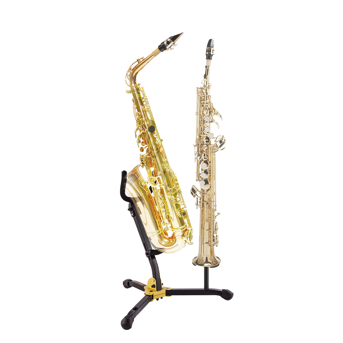 Hercules Stands DS533BB 1 Alto/Tenor SAX and 1 Soprano SAX Stand w/ Bag