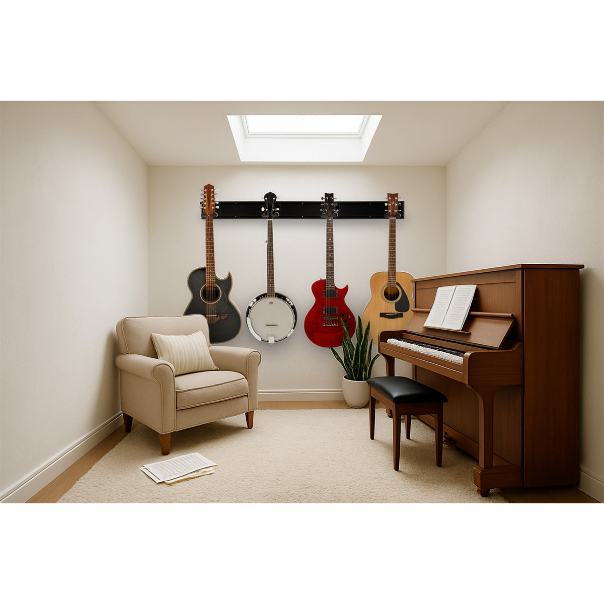 Hercules Stands GSP403SB 3-Guitar Wall Rack