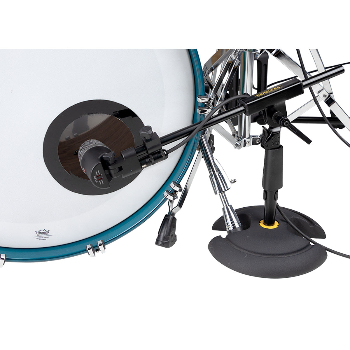 Hercules Stands MS120BPRO Low profile H Base Microphone Stand w/ Telescopic Boom