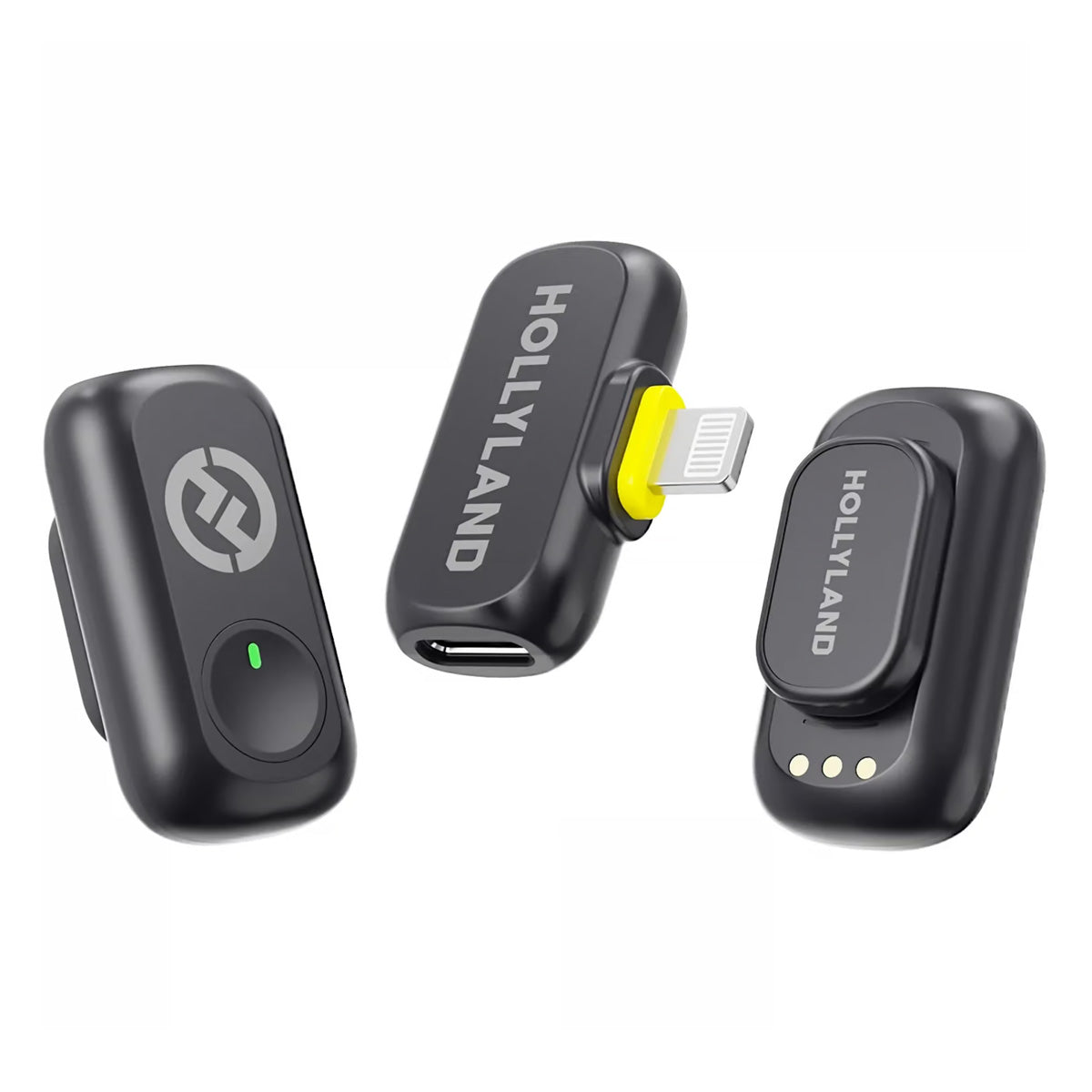 Hollyland LARK A1 Mini Duo 2-Person Wireless Microphone System with Lightning Connector for iOS Devices (Space Gray 2.4