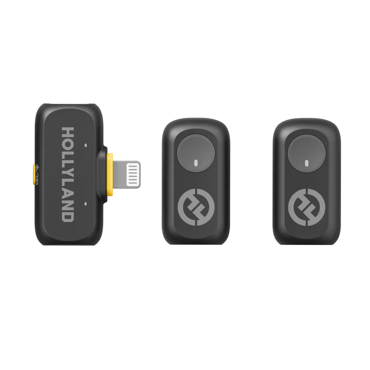 Hollyland LARK A1 Mini Duo 2-Person Wireless Microphone System with Lightning Connector for iOS Devices (Space Gray 2.4