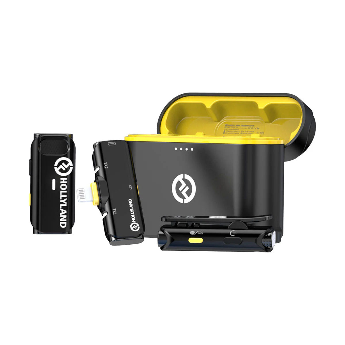 Hollyland LARK C1 DUO 2-Person Wireless Microphone System with Lightning Connector for iOS Lapel Systems