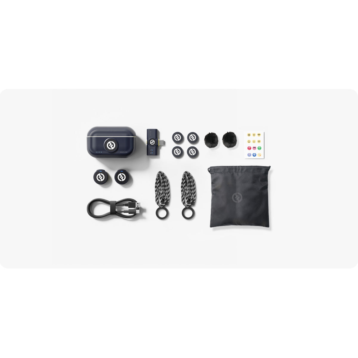 Hollyland LARK M2 DUO Wireless Lavalier Microphone with USB-C Plug - Shine Charcoal