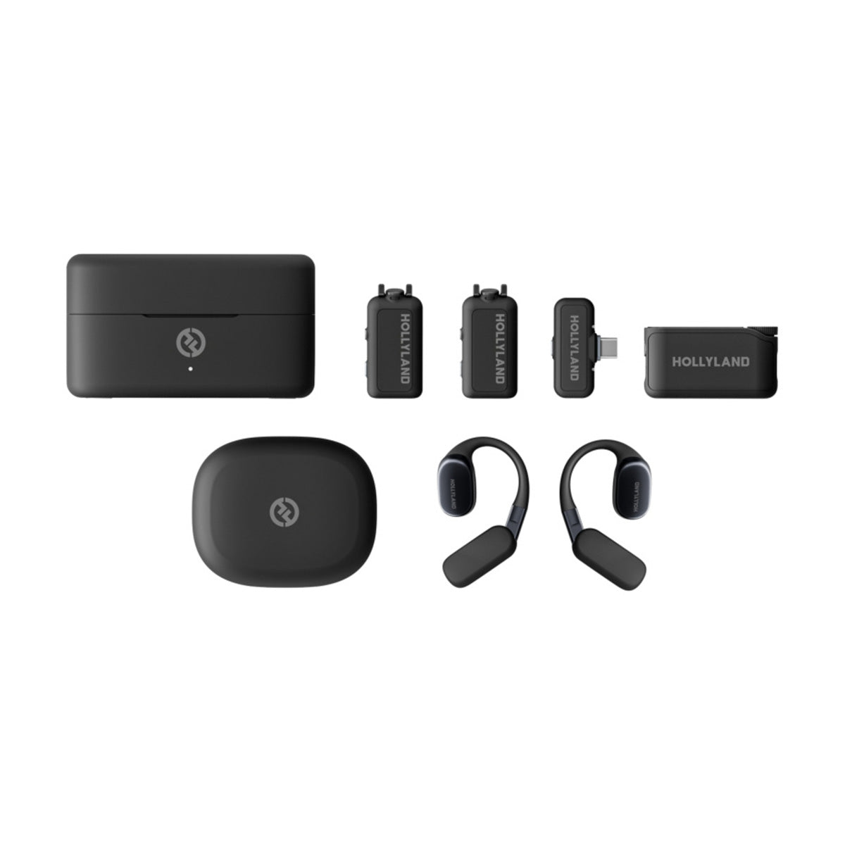 Hollyland LARK MAX 2 Ultimate Combo 2-Person Wireless Microphone System for Cameras and Mobile Devices (Space Gray, 2.4 GHz)