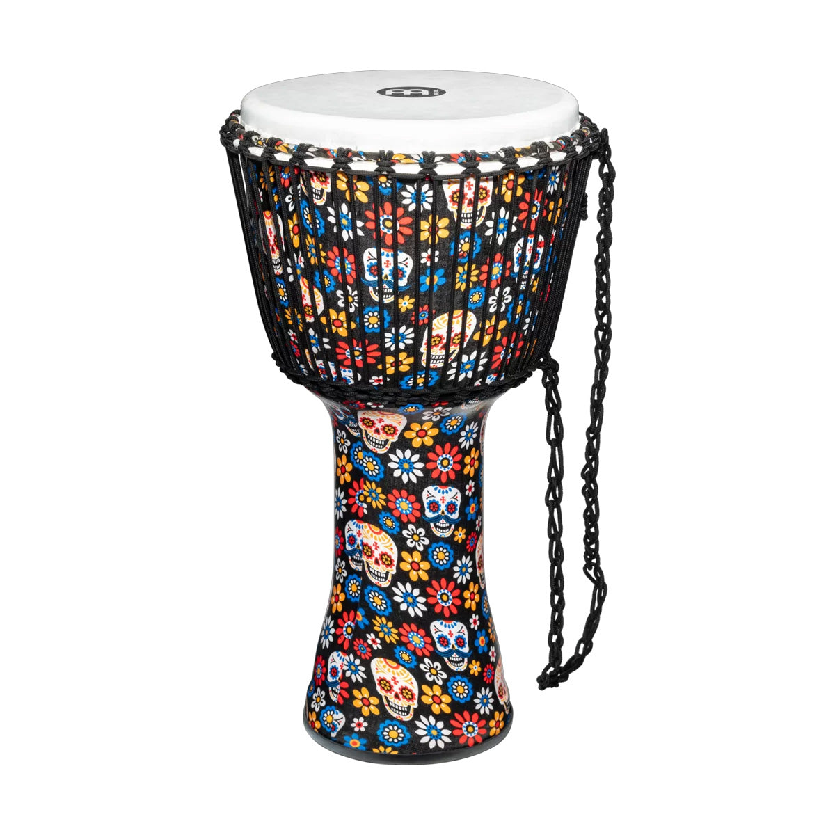 Meinl PADJ7MF Djembe Rope Tuned Travel Series 10’’ Goat Head - Day of the Dead Djembes