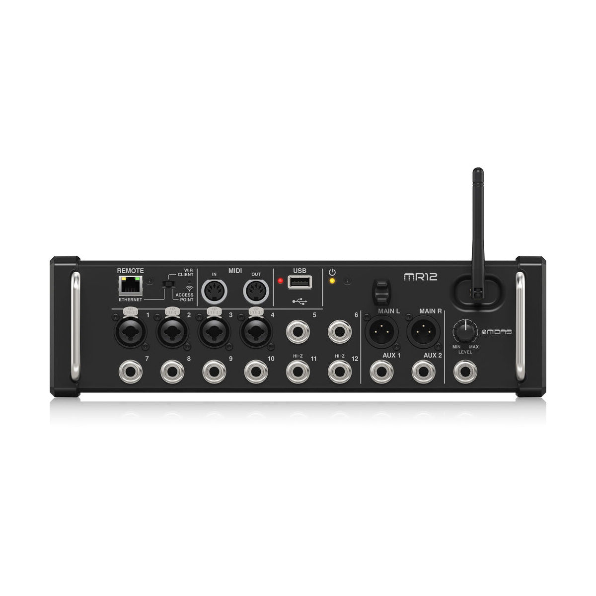Midas MR12 12-Input Digital Mixer for iPad/Android Tablets with Wi-Fi and USB Recorder