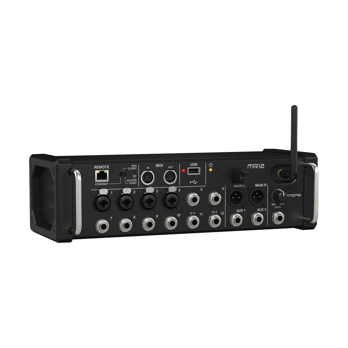 Midas MR12 12-Input Digital Mixer for iPad/Android Tablets with Wi-Fi and USB Recorder
