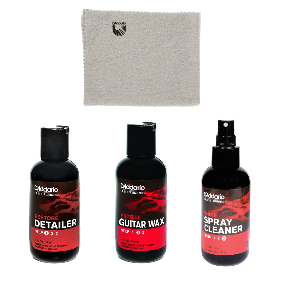 Planetwaves Guitar Polish 3-Step System Bundle