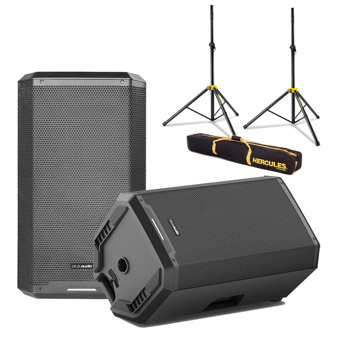 Plus Audio MPS15A Professional Active Loudspeaker Bundle