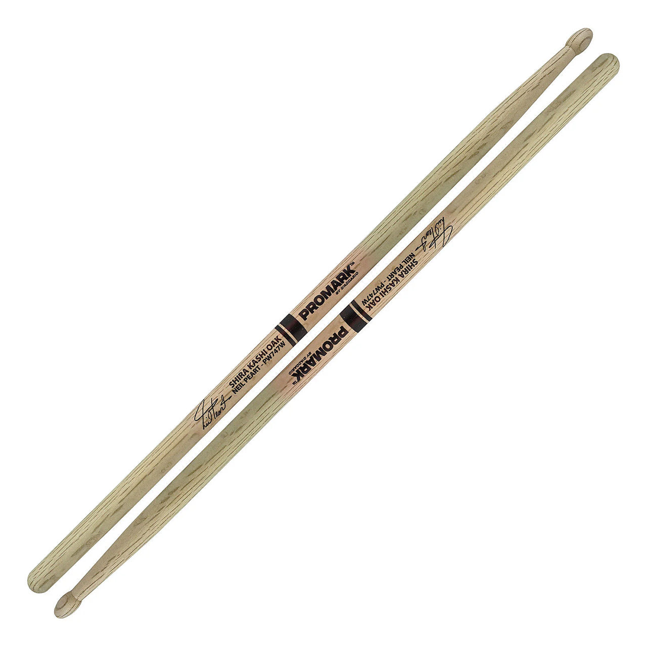 Promark PW747W Oak Neil Peart 747 Oval Tip Drumsticks Drumsticks