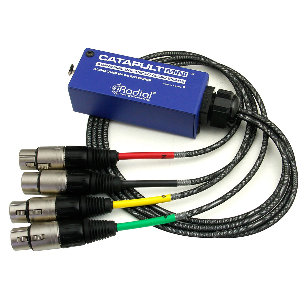Radial Catapult MINI TX 4ch cat-5 mini breakout box to XLR-F tails