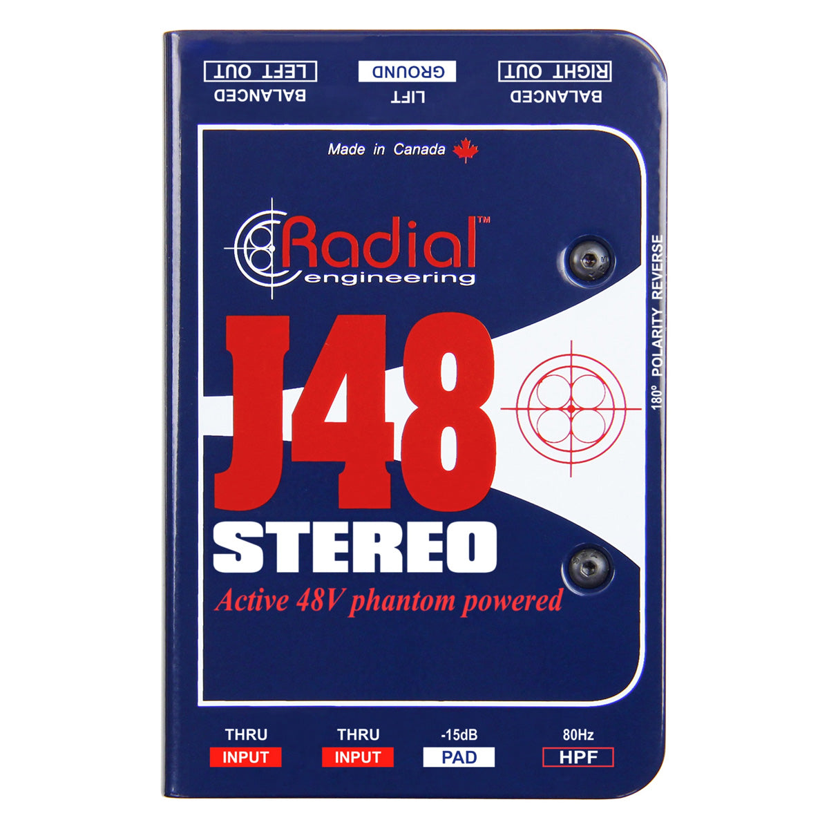Radial J48 Phantom Powered Stereo Active Direct Box