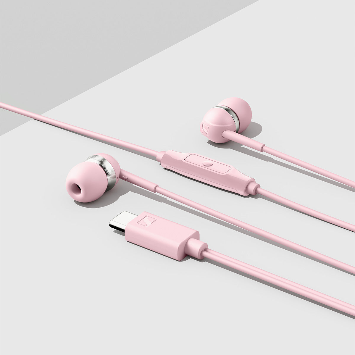 Sennheiser CX 80U – Wired In-ear Headphones with Digital Connectivity via USB C Plug, In-line One-Button Smart Remote for Calls and Music, Closed Earbuds for Noise Cancelling, Sakura