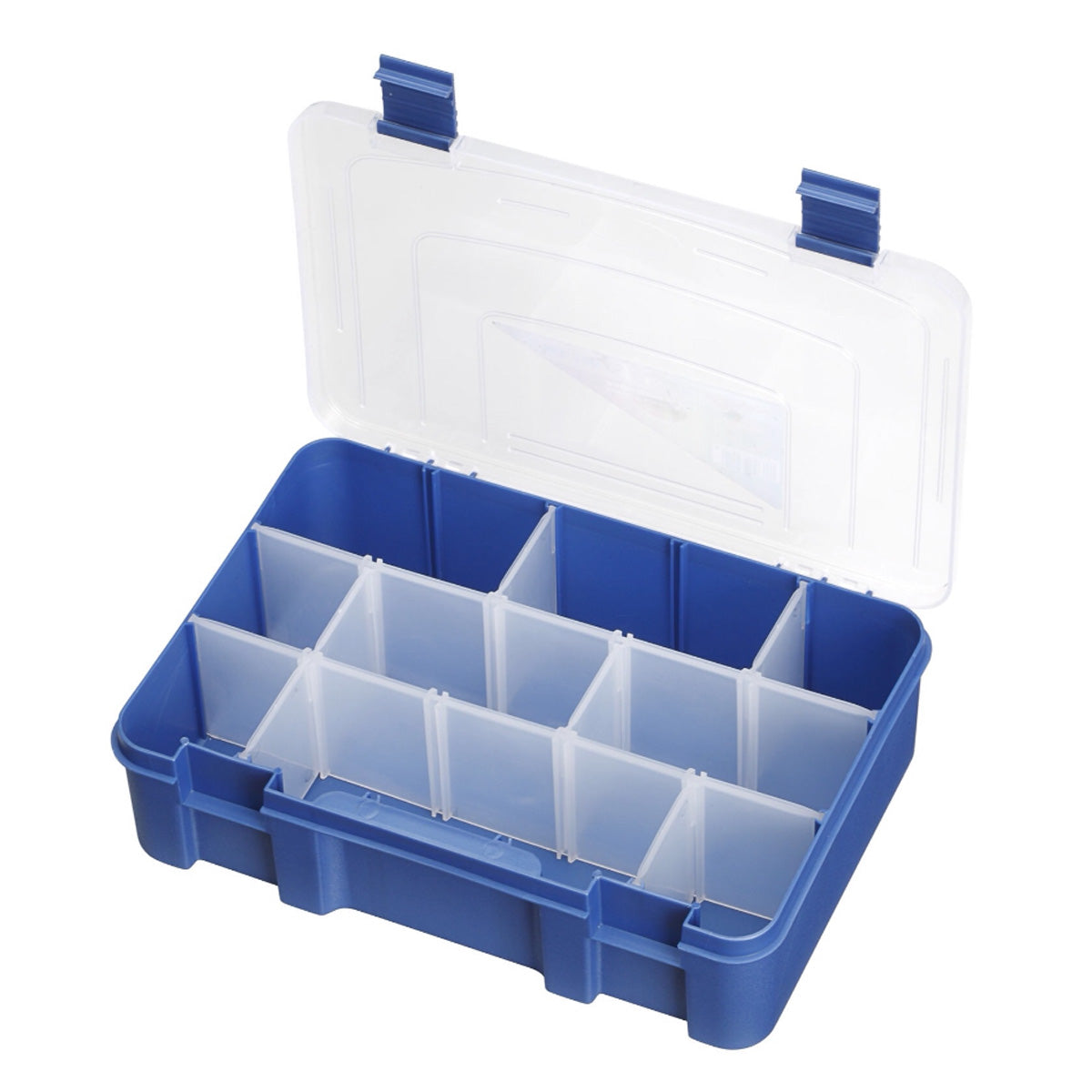 SP PAN 197 Blue/Transparent Polyp. Organiser Box Adjustable Compartments Fishing Cases