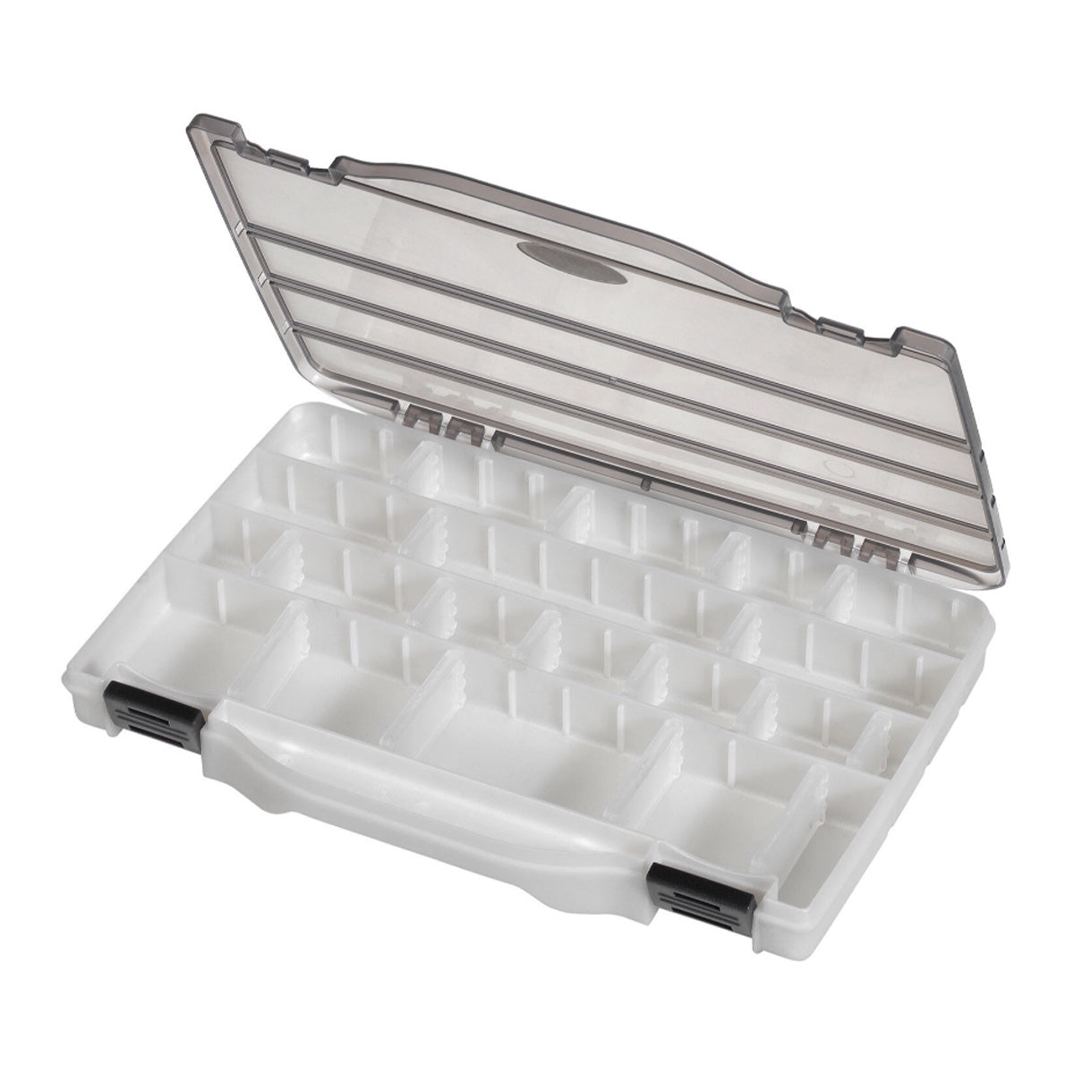 SP PAN 198 Transparent Grey Polyp. Organiser Box 4-20 Adjustable Compartments Fishing Cases