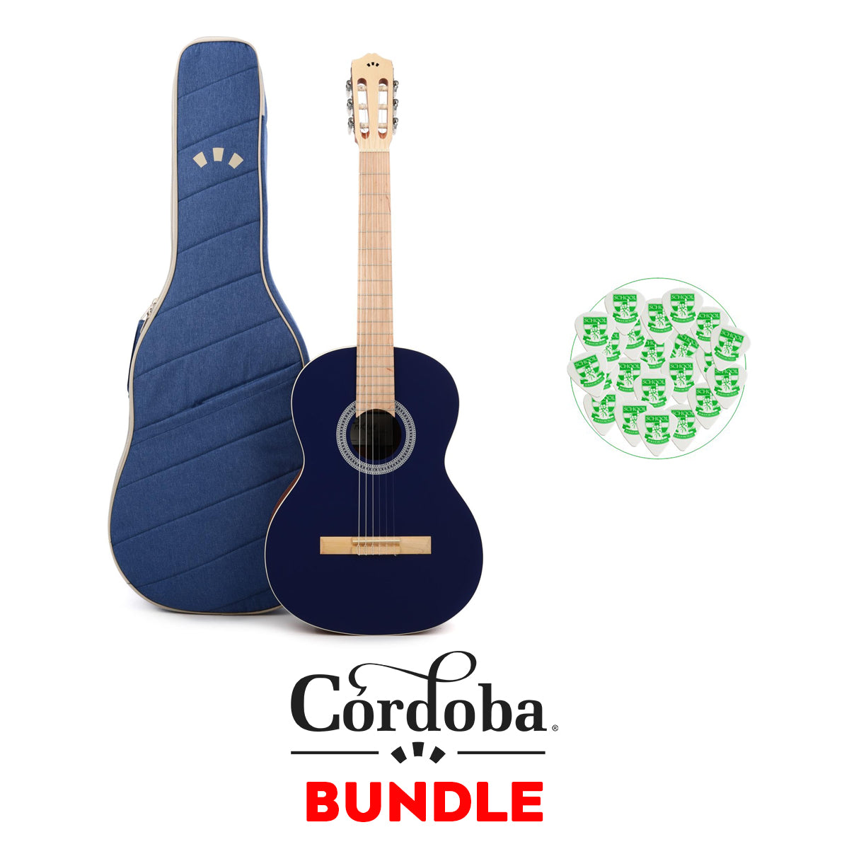 Cordoba Protege C1 Matiz Classical Guitar in Blue Bundle