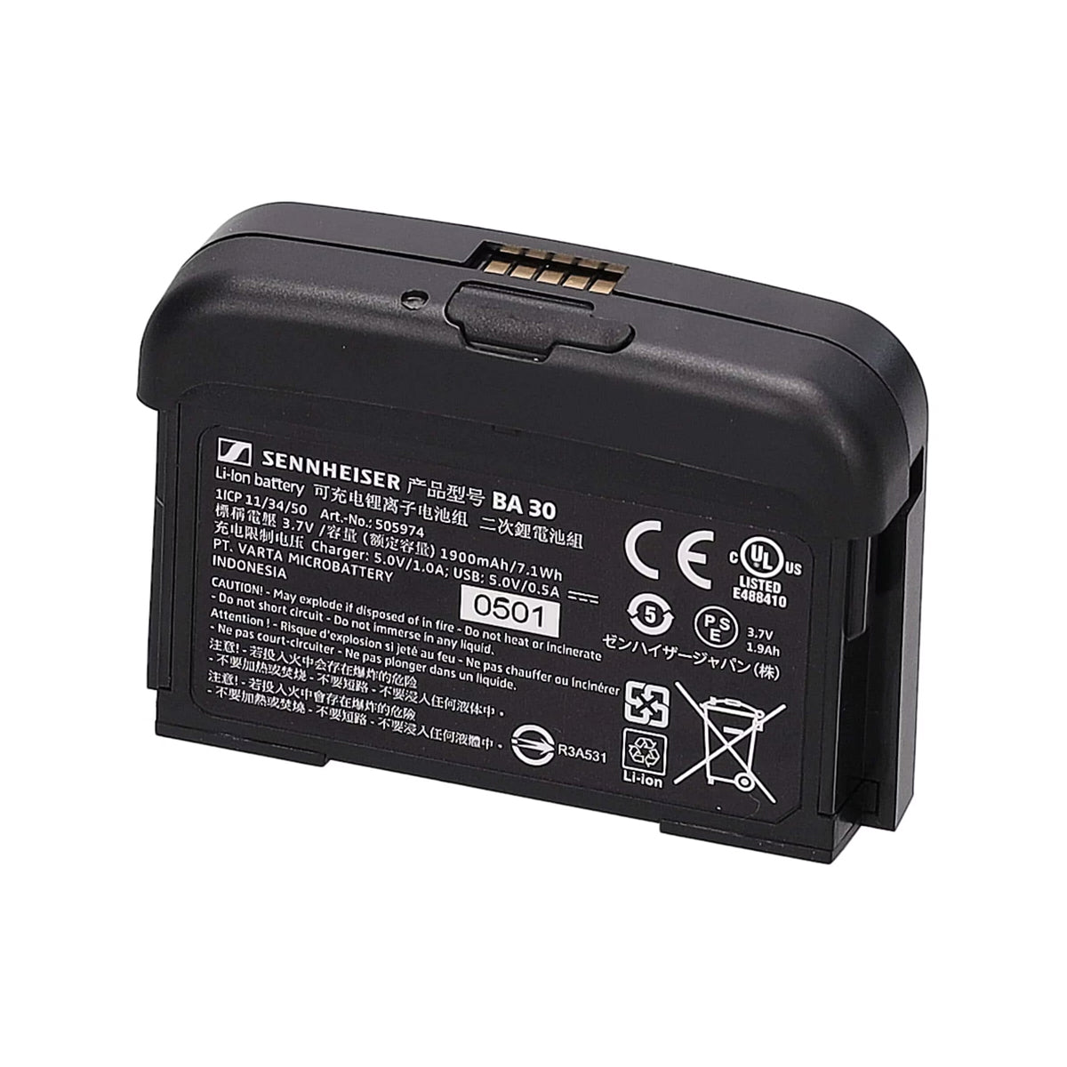 Sennheiser BA 30 Rechargeable Li-ion Battery Pack, For SK D1, SK AVX, SL