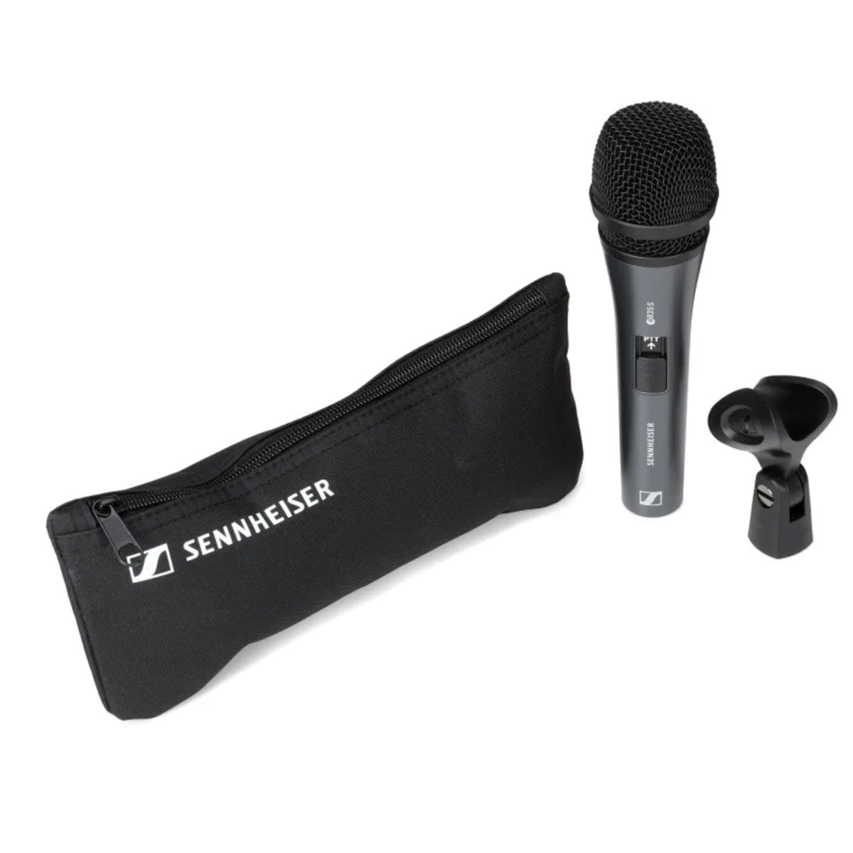 Sennheiser E 835-S Dynamic Cardioid Handheld Wired Microphone With On/Off Switch, Microphone Clip, Protective Pouch