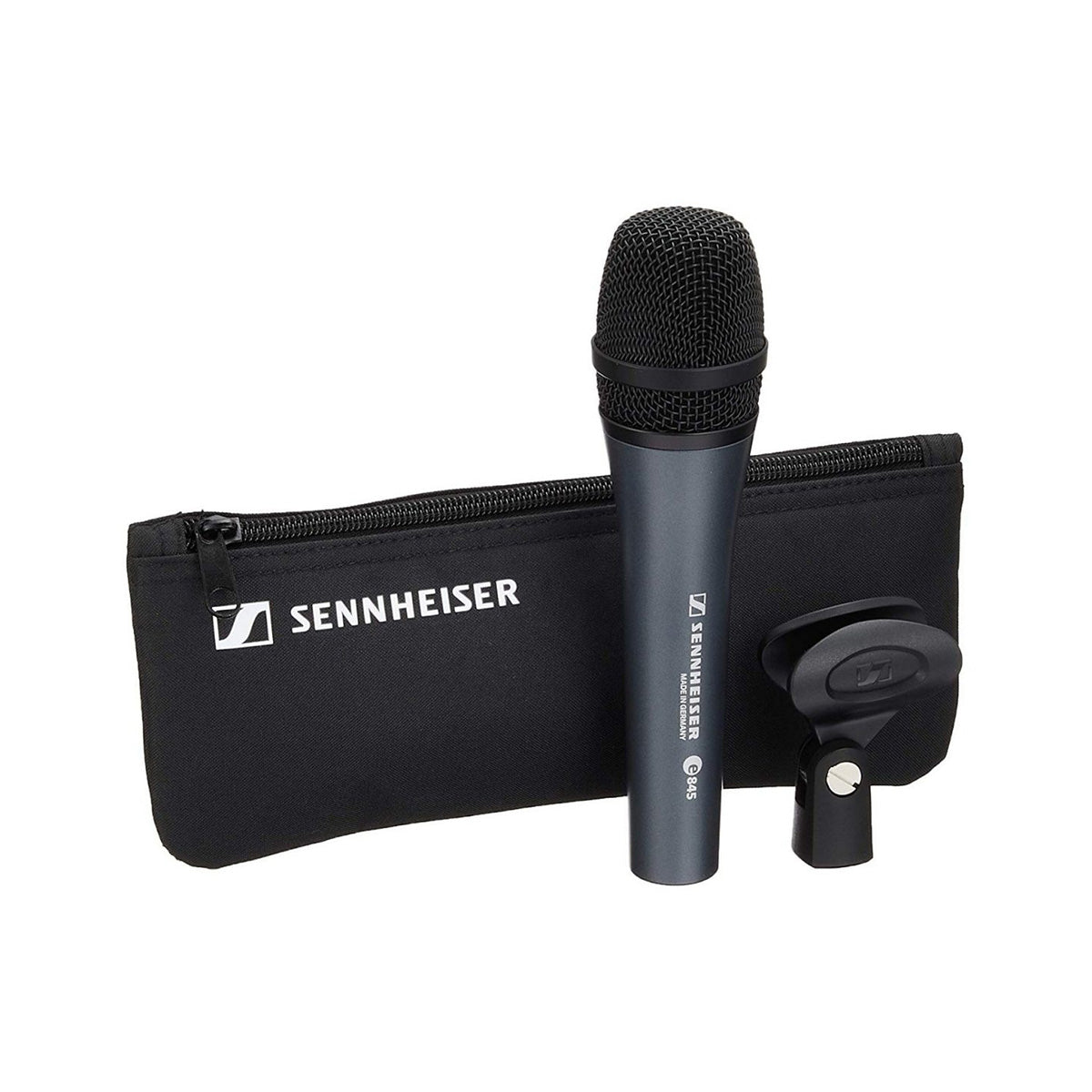 Sennheiser E 845 Dynamic Supercardioid Handheld Vocal Microphone with MZQ 800 Microphone Clip and Protective pouch