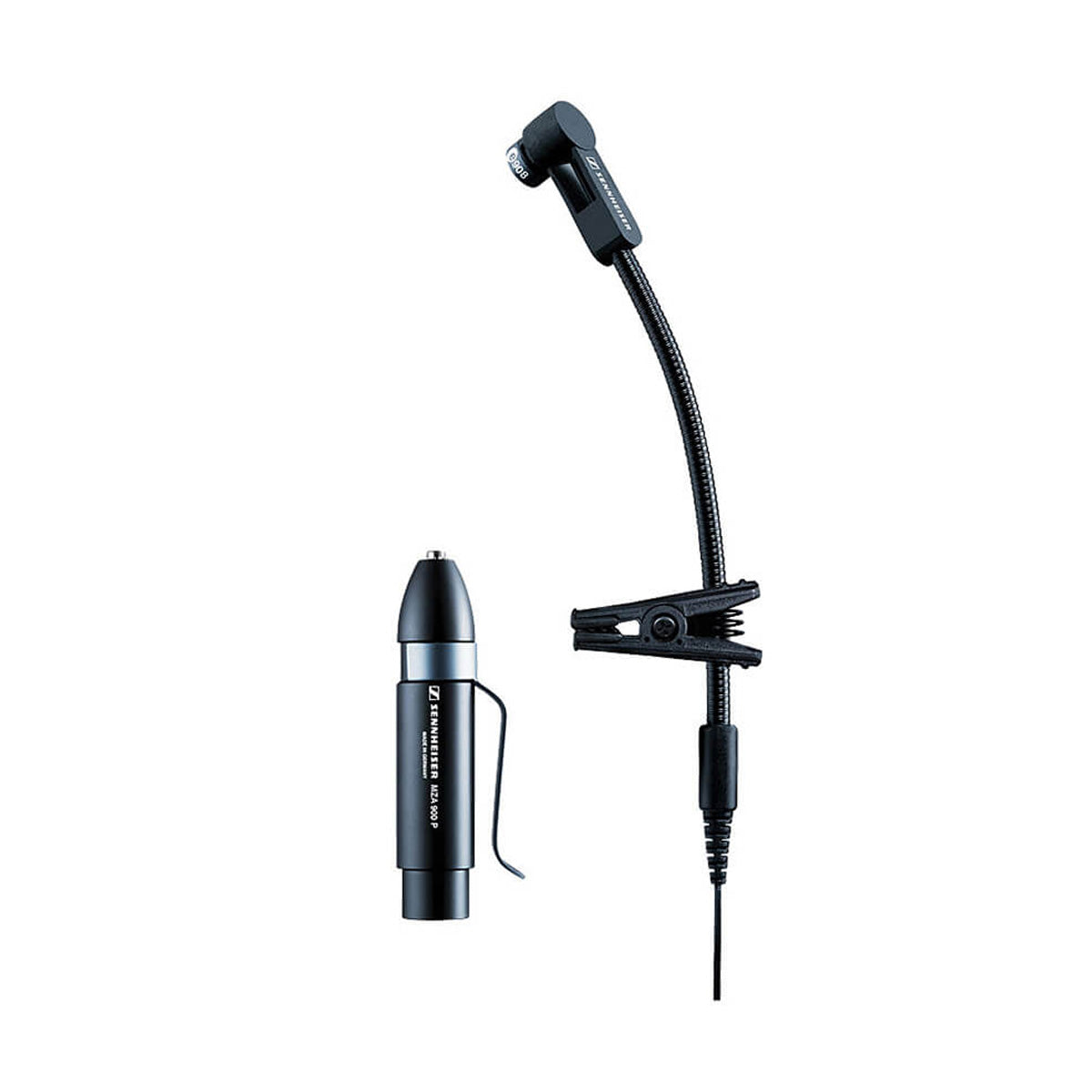 Sennheiser E 908 B Condenser Gooseneck Instrument Microphone, For Brass With MZA 900 P